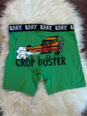 Lazy One Green 'Crop Duster' Boxer Briefs